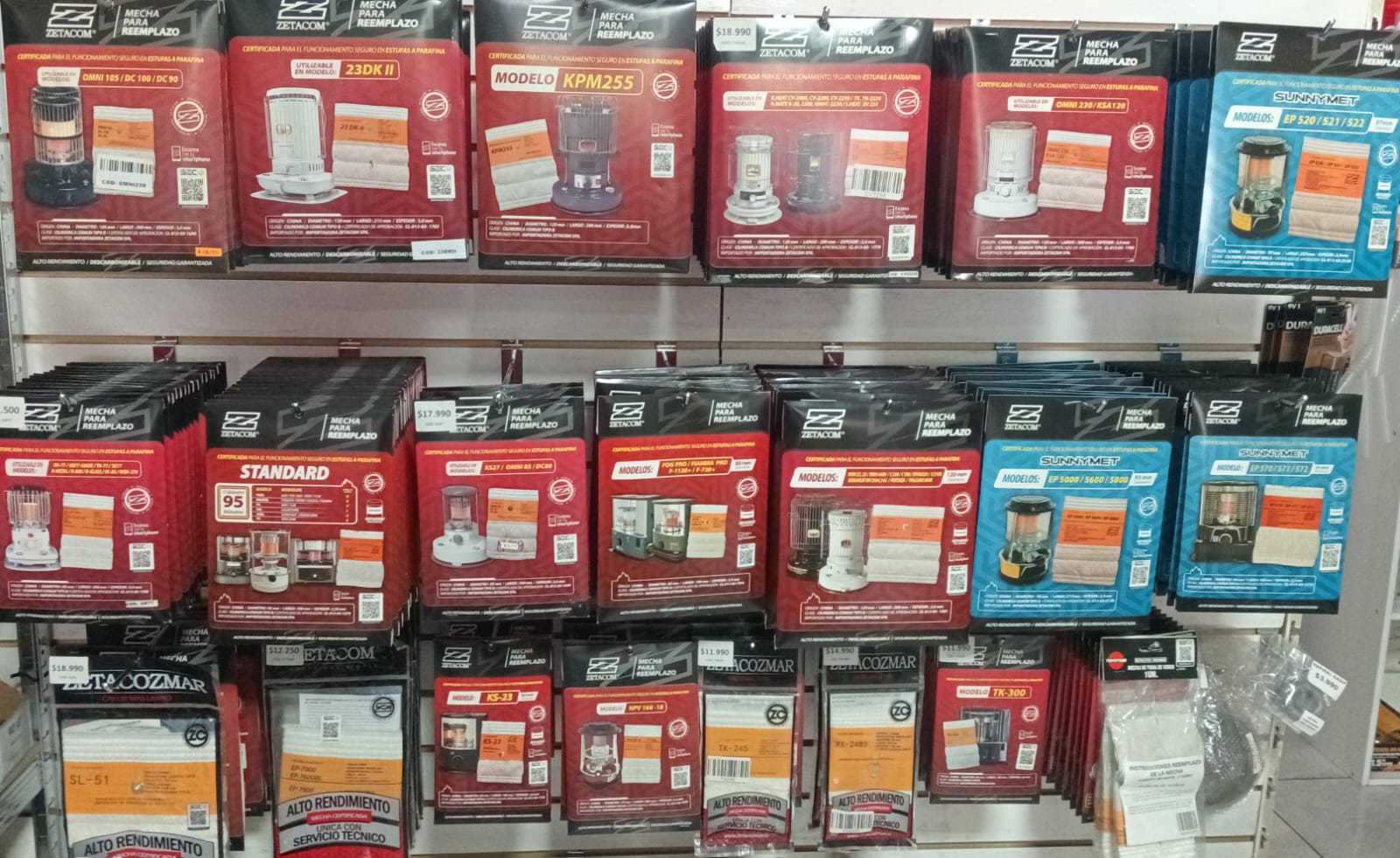 Mechas para estufas a parafina Talca