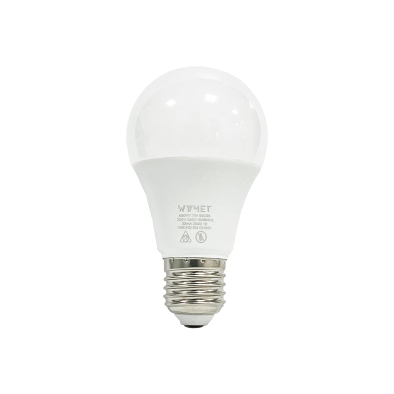 Ampolleta LED 5W 6500K luz fria A60 Wyymet (pack 10 unidades)