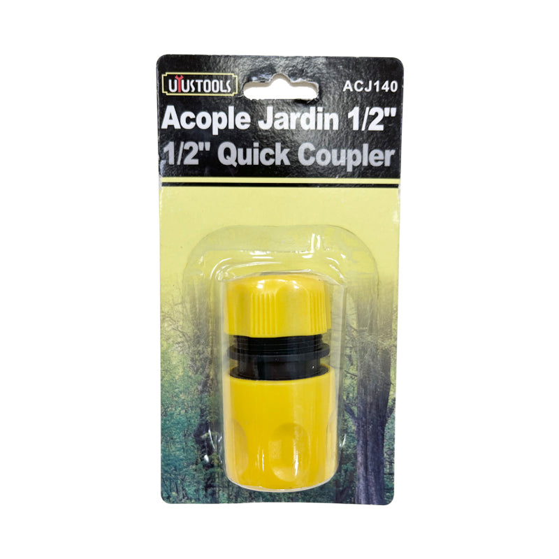 Conector rapido manguera jardin 1/2" Uyustools (pack 12 unidades)