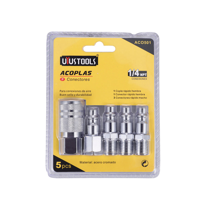 Set 5 pcs acoples compresor Uyustools (pack 3 sets)