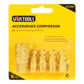 Set 5 pcs acoples bronce Uyustools (pack 5 sets)