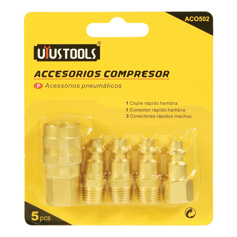 Set 5 pcs acoples bronce Uyustools (pack 5 sets)