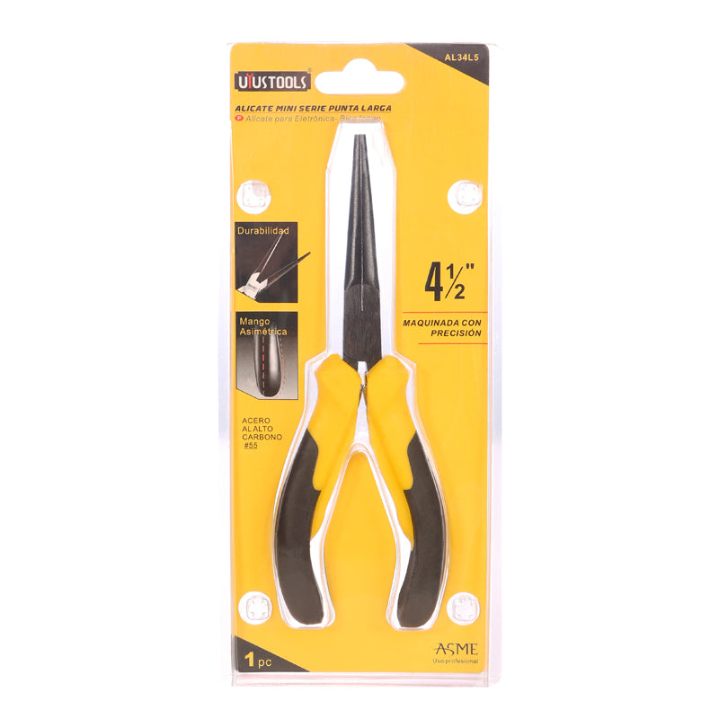 Alicate punta larga 4,5" mini serie 3X4 Uyustools (pack 2 unidades)