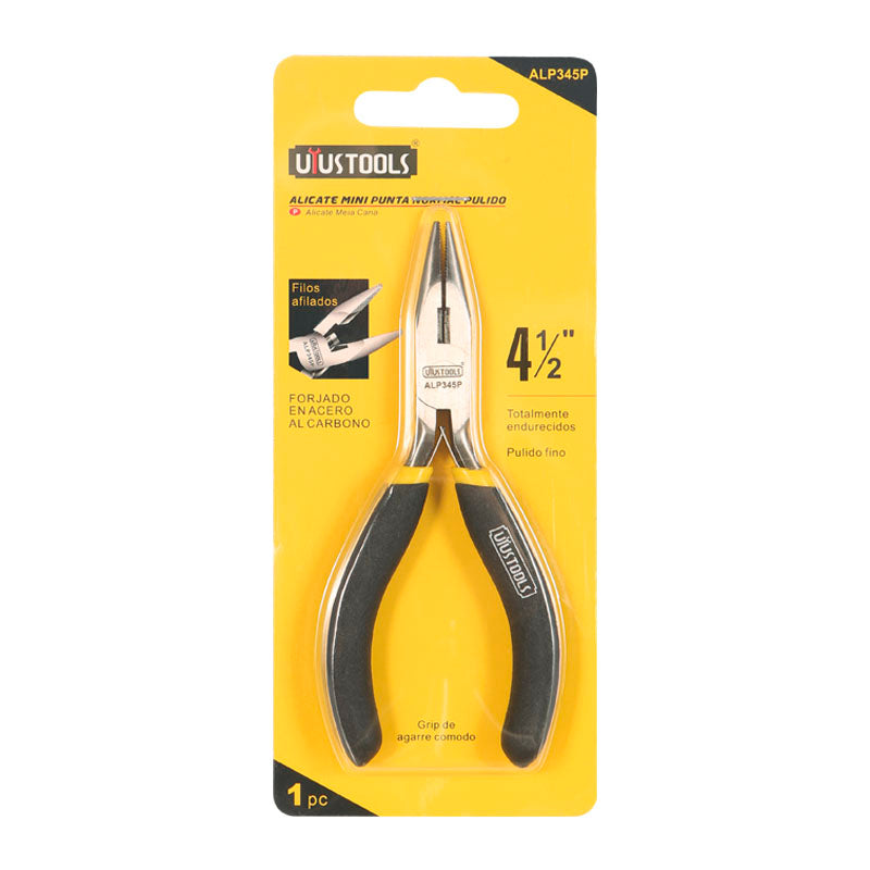 Alicate punta normal mini 4.5" pulido UYU (pack 3 unidades)