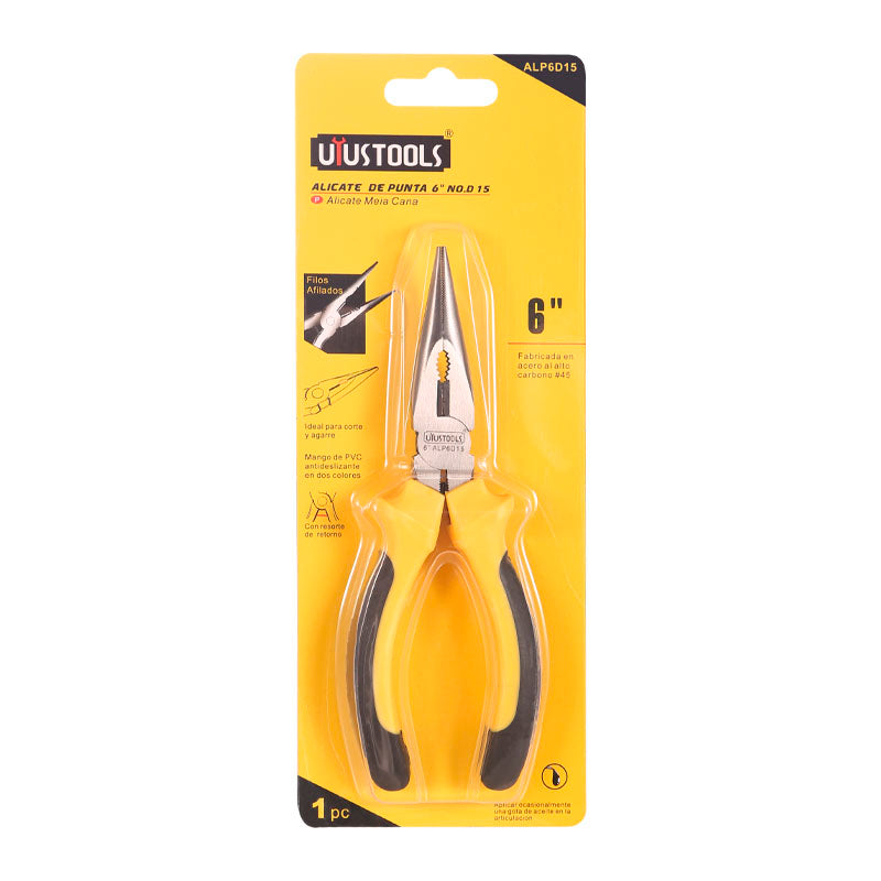 Alicate punta 6" Uyustools (pack 6 unidades)