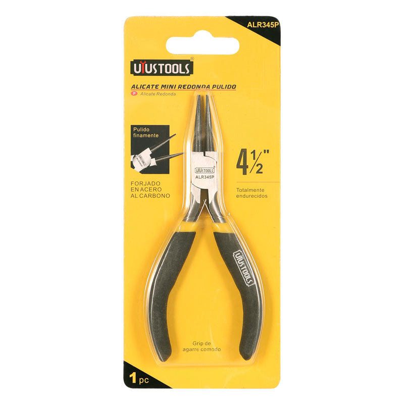 Alicate punta redonda mini 4,5" Uyustools (pack 3 unidades)