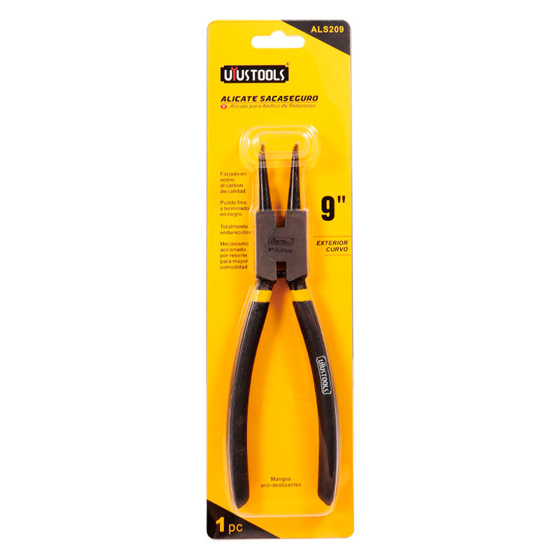 Alicate sacaseguro 9" exterior curvo UYU (pack 6 unidades)