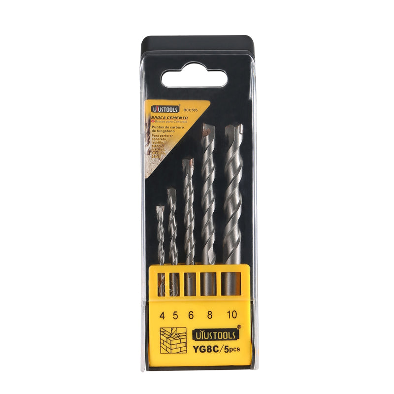Set 5 un broca concreto (4-5-6-8-10mm) box Uyustools (pack 6 sets)