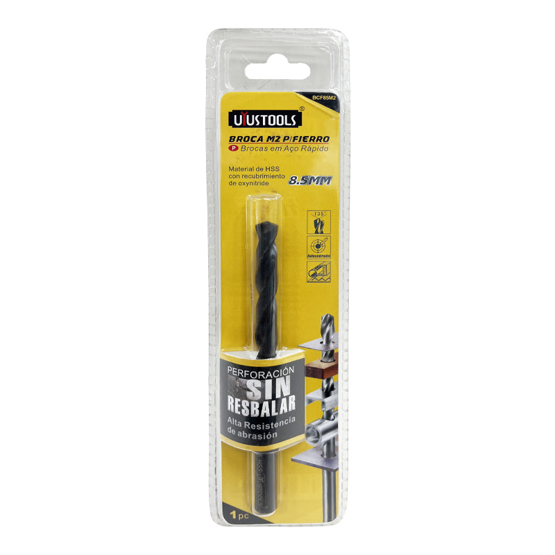 Broca metal hss 8,5mm Uyustools (pack 5 unidades)