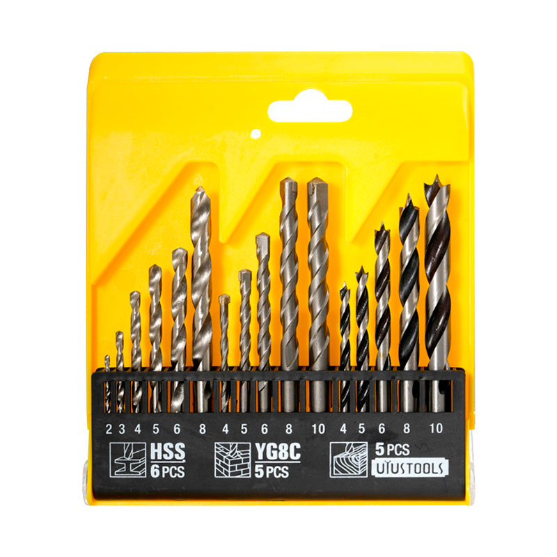 Jgo 16 brocas mix mm (met/mad/conc) Uyustools