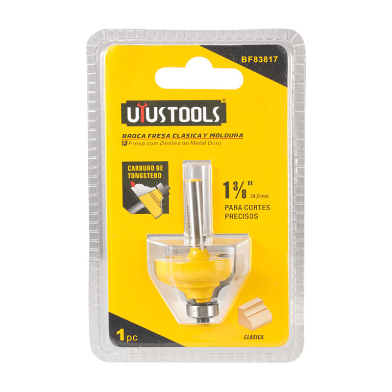 Broca fresa clasica y moldura c/r 1-3/8''-17.5MM uyus