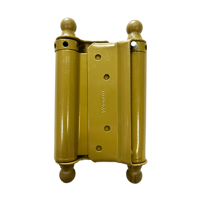 Bisagra vaiven doble dorada 4"