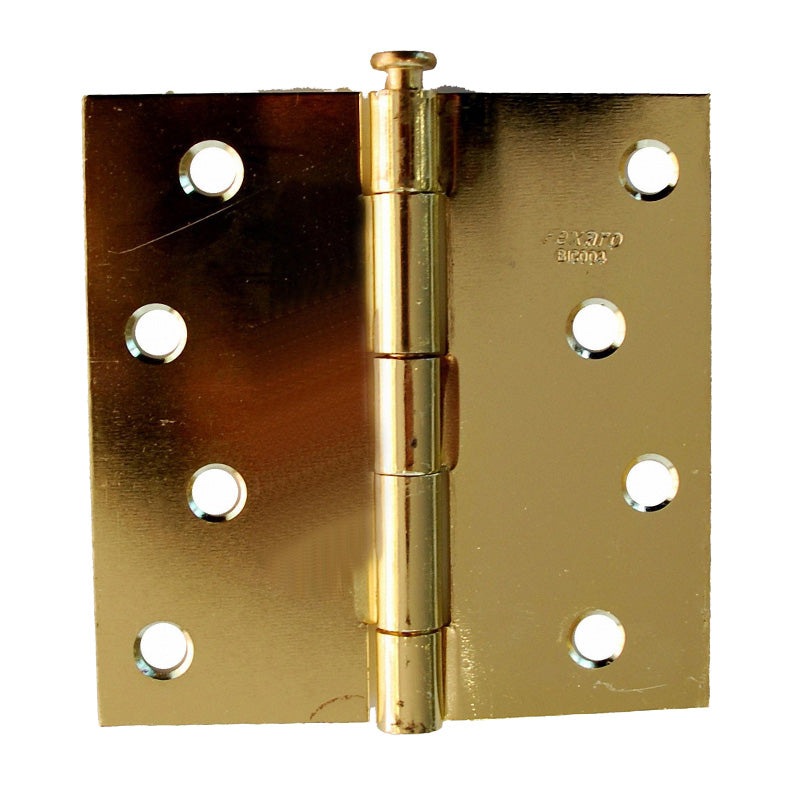 Bisagra cuadrada 4" x 4" dorada (pack 2 pares)