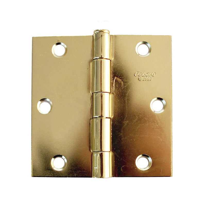Bisagra cuadrada 3.5" x 3.5" dorada (pack 3 pares)