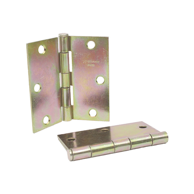 Bisagra galvanizada 3.5"X3.5"X1.9MM 2PCS (pack 12 sets)