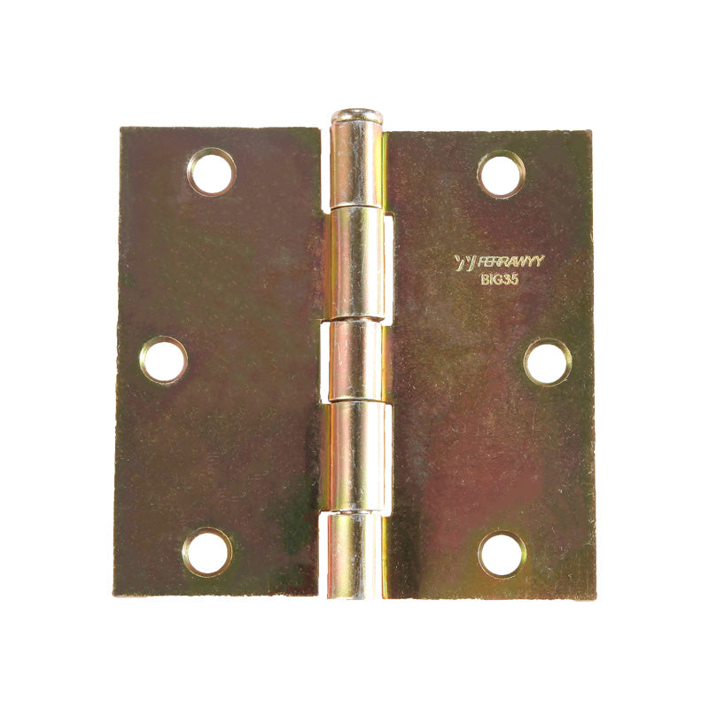 Bisagra galvanizada 3.5"X3.5"X1.9MM 3PCS (pack 12 sets)