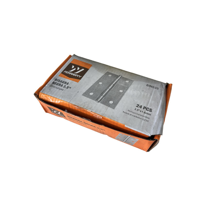 Bisagra negra 3,5" fwyy (pack 2 unidades)