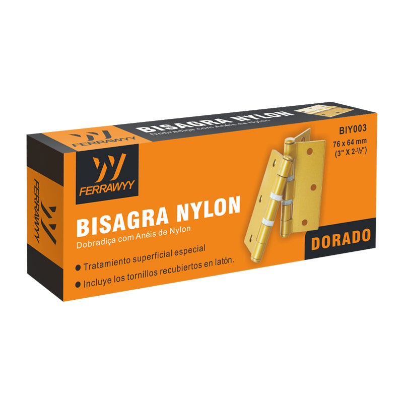 Bisagra nylon 3" (pack 4 pares)