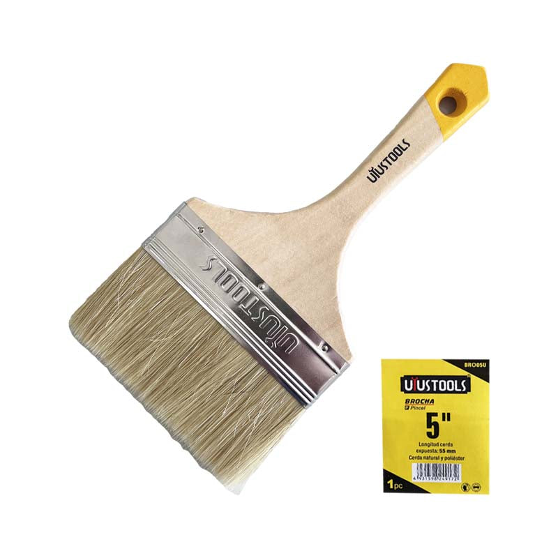 Brocha 5" mgo madera Uyustools