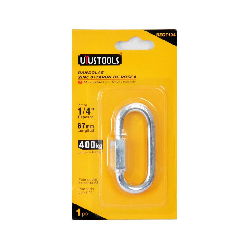 Mosqueton c/rosca 1/4" Uyustools (pack 12 unidades)