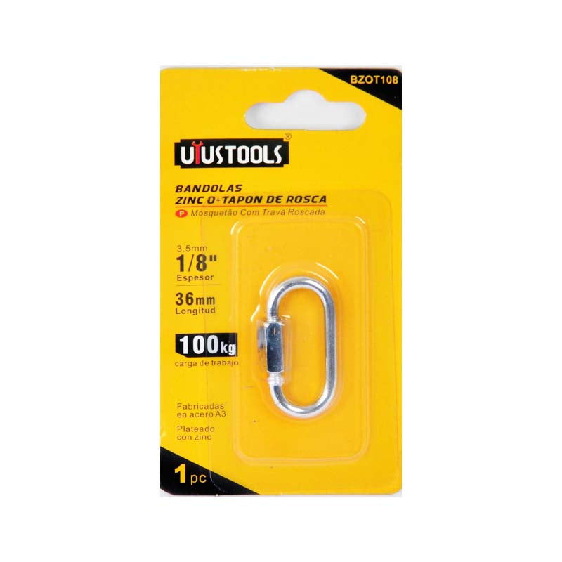 Mosqueton c/rosca 1/8" Uyustools (pack 12 unidades)