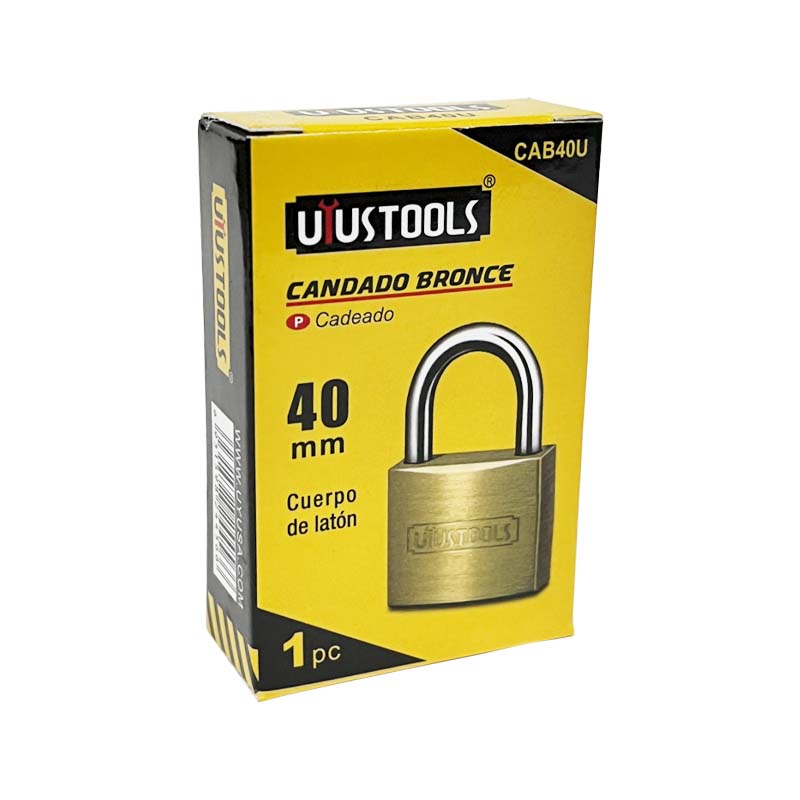 Candado dorado 40MM Uyustools caja (pack 12 unidades)