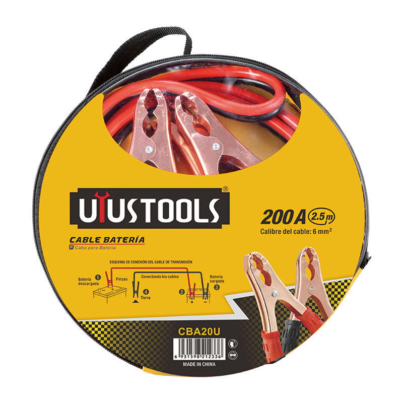 Cable bateria 200A x 3M Uyustools (pack 2 unidades)