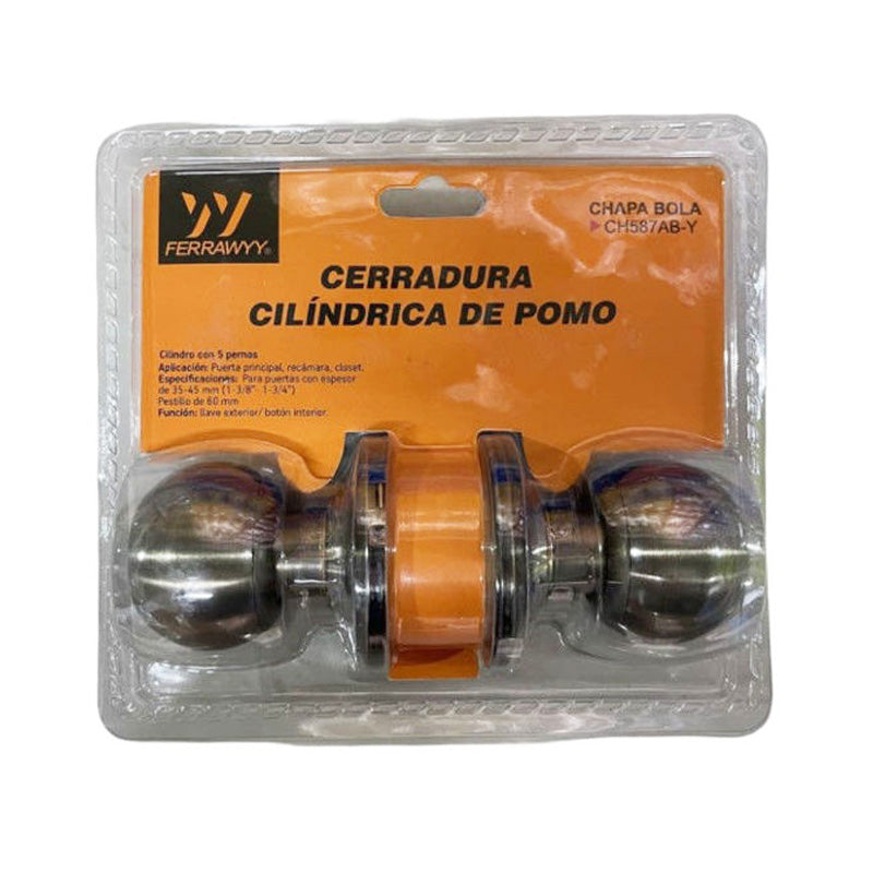 Cerradura de pomo cilindrica bronce fwyy