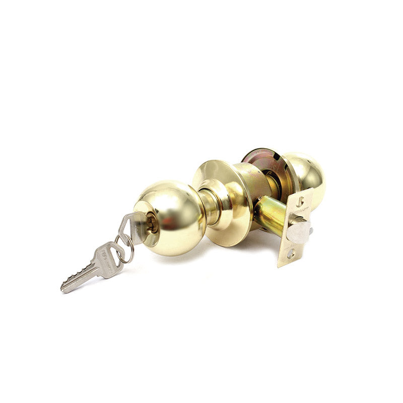 Cerradura de pomo cilindrica dorada fwyy (pack 3 unidades)