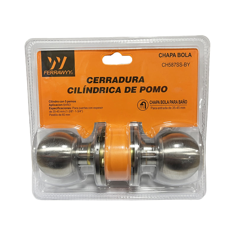 Chapa bola para baño 587-SS fwyy (pack 6 unidades)