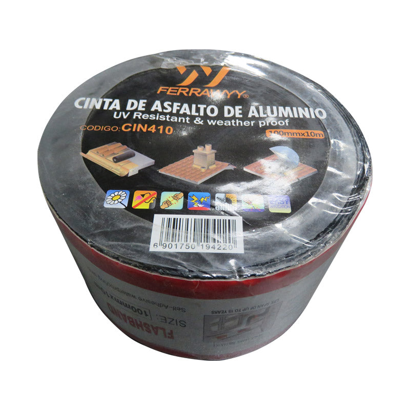 Cinta de asfalto de aluminio 100MMx10M fwyy