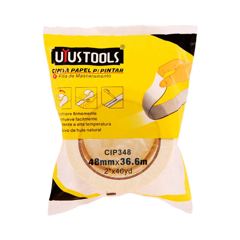 Cinta enmascarar 48MM×36M Uyustools (pack 6 unidades)