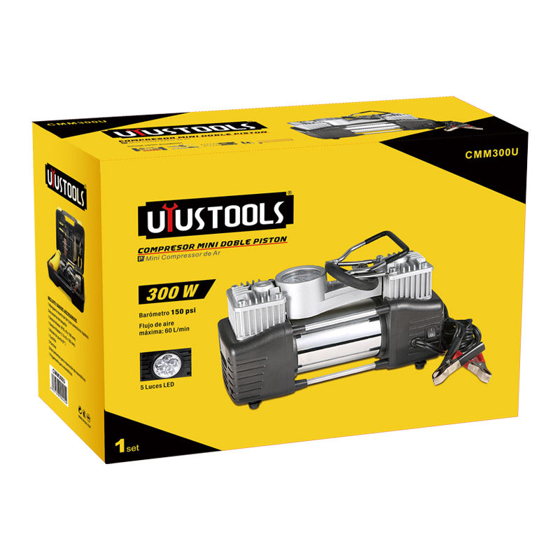 Compresor mini doble piston 300W Uyustools