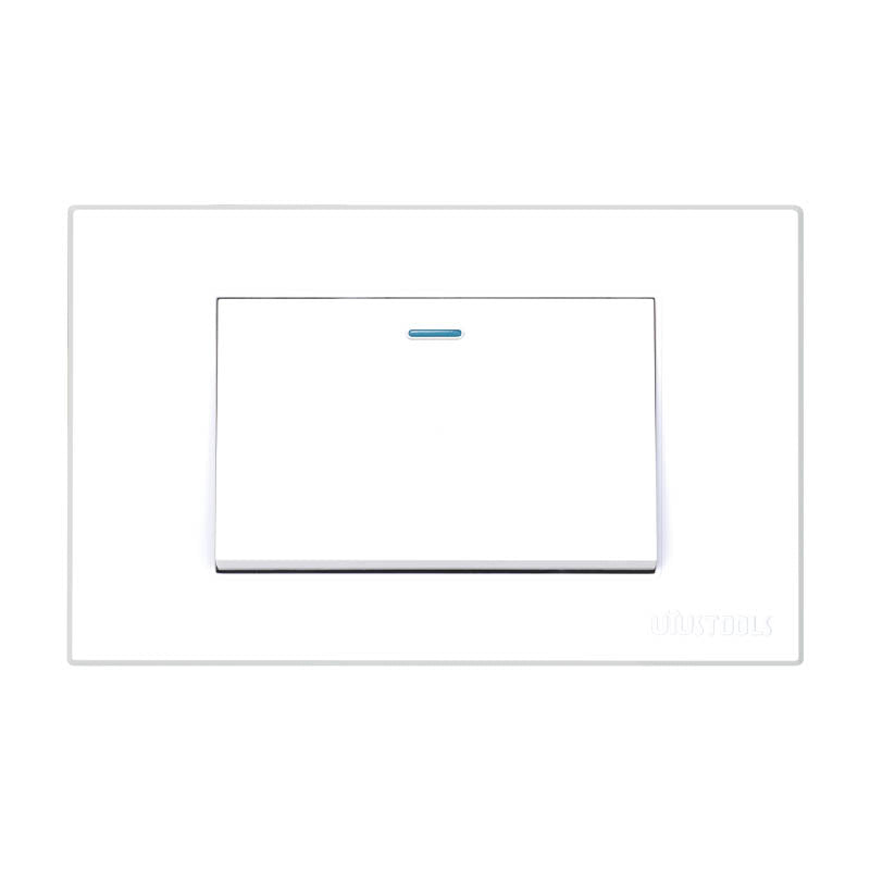 Conmutador empo simple 9/24 16A pc-blanca UYU (pack 4 unidades)