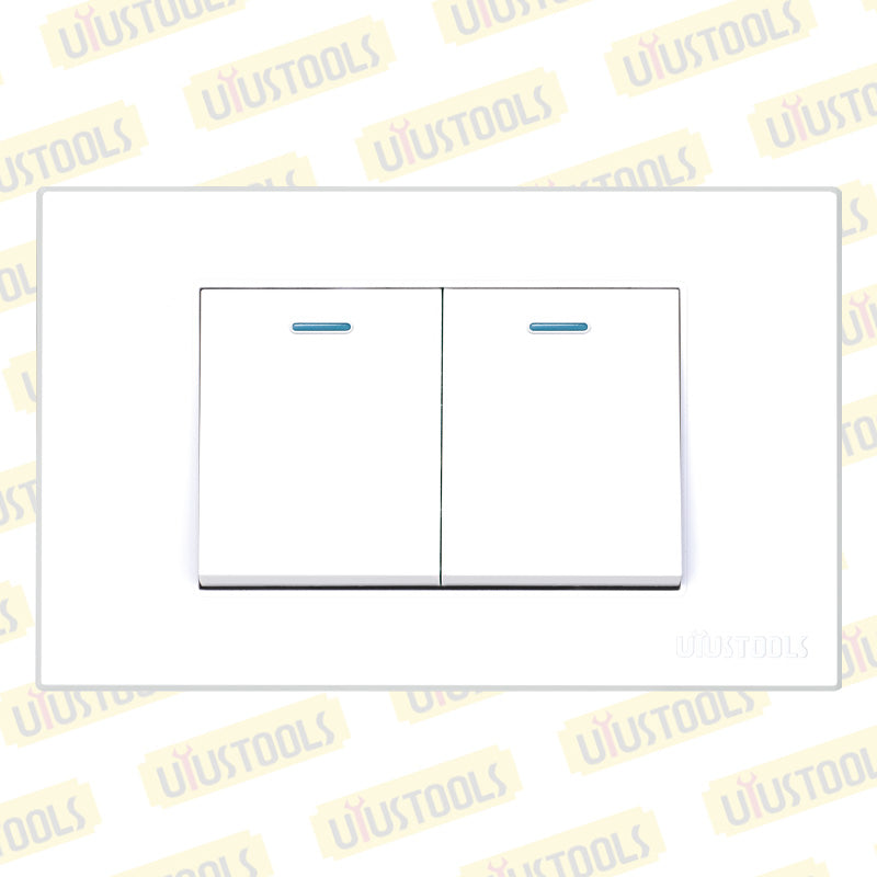 Conmutador doble 16A emp pc-blanca UYU (pack 5 unidades)