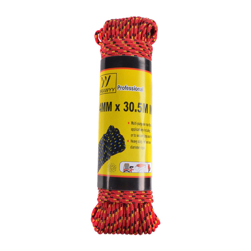 Cuerda trenzada 4MM X30.5M color (pack 3 unidades)