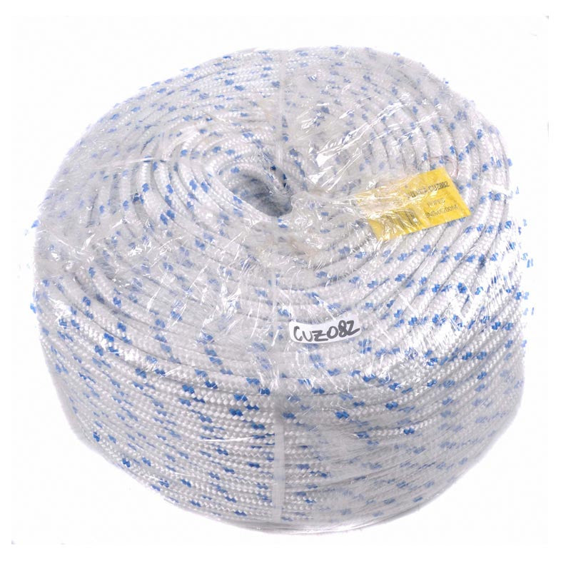 Cuerda trenzada 16 hilos blanco/azul 8MM X200M