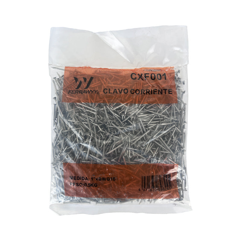 Clavo corriente BWG16X1" 0.5KG/SET fwyy (pack 5 sets)