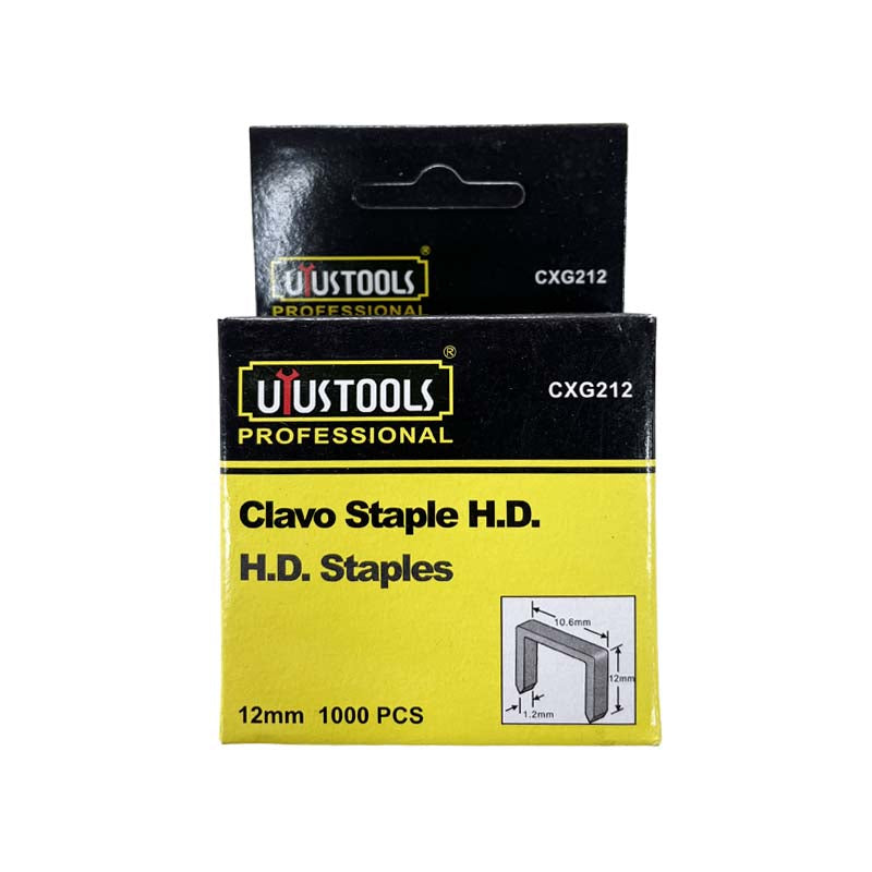 Grapa h.d. 12MM (1000 un) Uyustools (pack 5 sets)