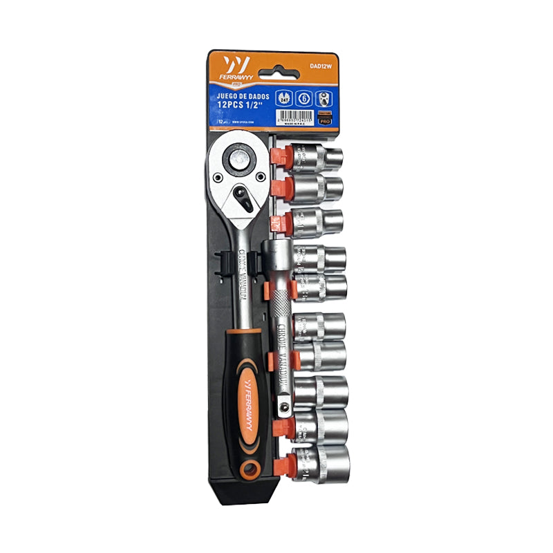 Dados set 12PCS acero-carbono fwyy