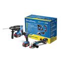 Kit esmeril angular 20V 4 1/2" + taladro percutor 13MM 60NM 20V + rotomartillo 24MM 20V/4.0Ahx2 (DCSM03-115+ DCJZ2060i+DCZC04-24) Dongcheng