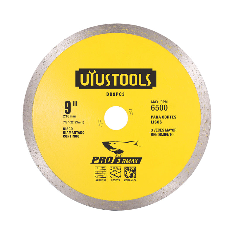 Disco diamantado 9" continuo prof uyus