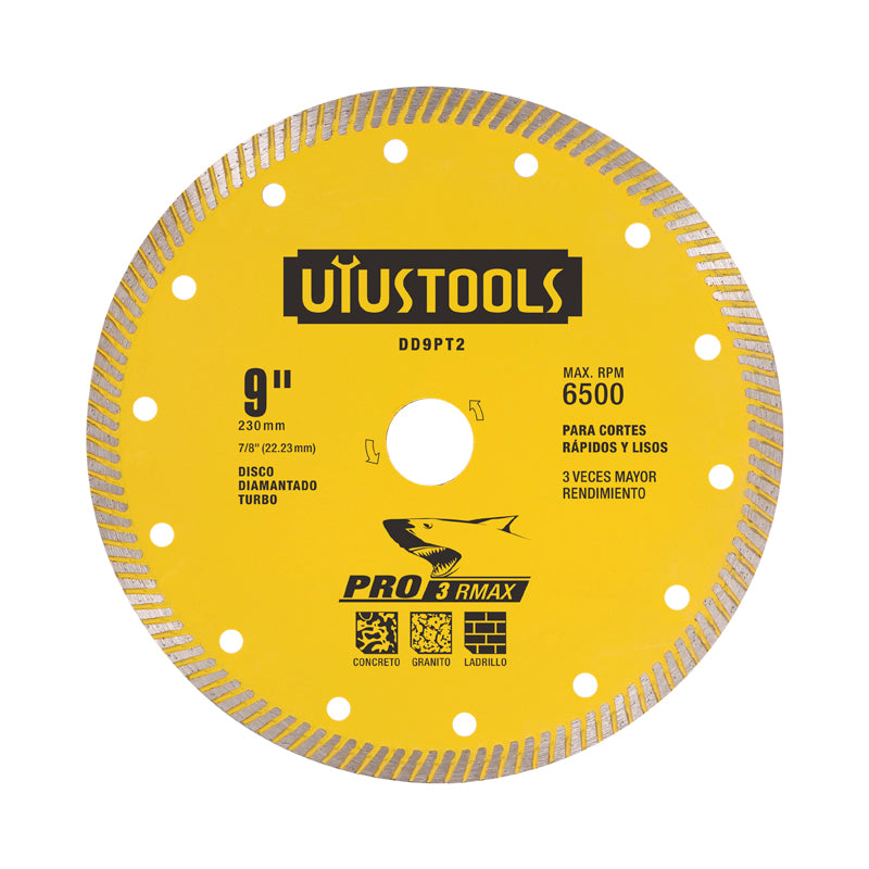 Disco diamantado 9" turbo prof uyus