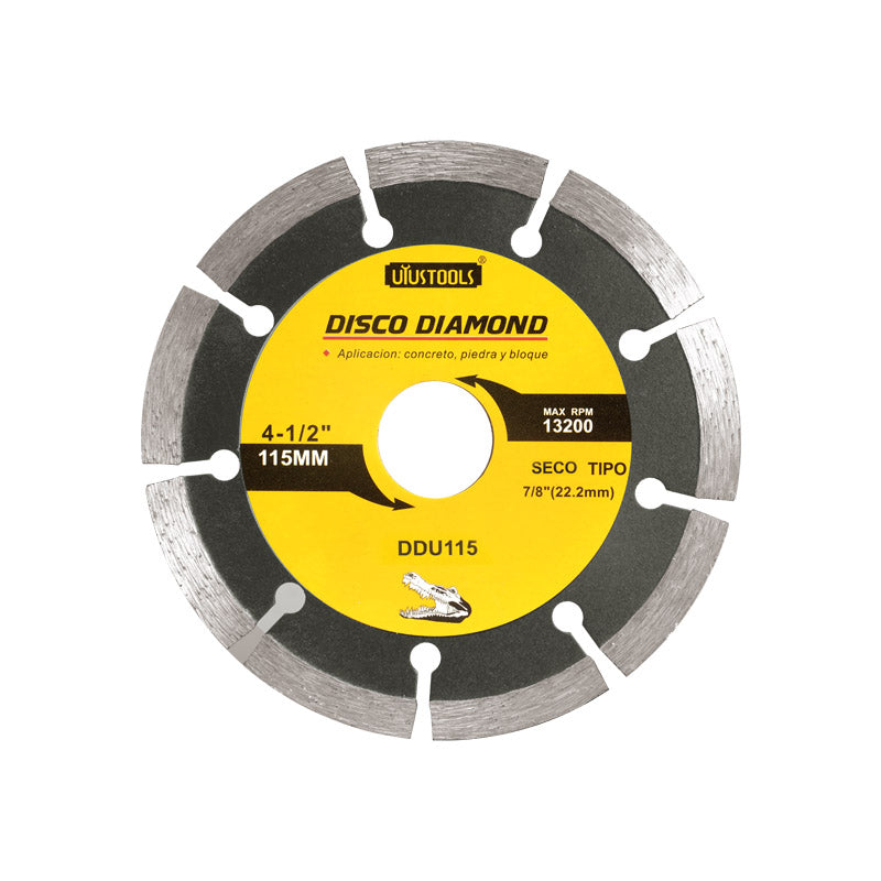 Disco diamantado segmentado 4 1/2" Uyustools (pack 5 unidades)