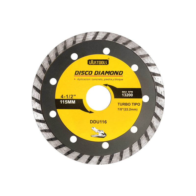 Disco diamantado turbo 4 1/2" Uyustools (pack 2 unidades)