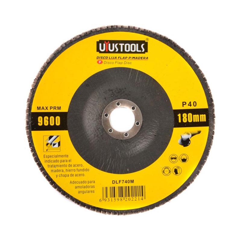 Disco flap 7" madera/metal GR40 Uyustools (pack 10 unidades)