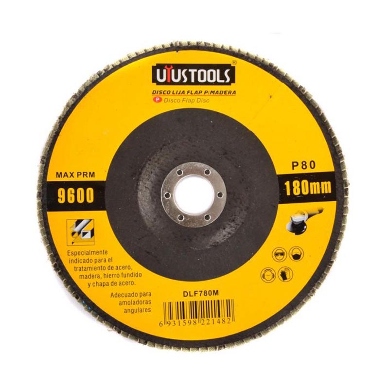 Disco flap 7" madera/metal GR80 Uyustools (pack 5 unidades)
