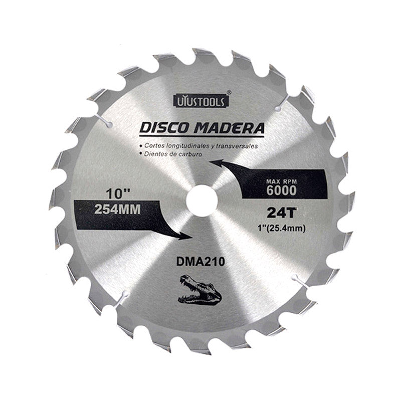 Disco sierra 10" x 24 dtes madera UYU