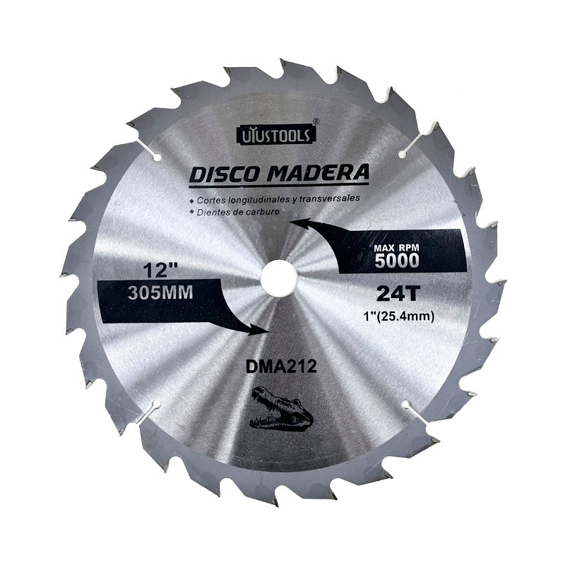 Disco sierra 12" x 24 dtes madera