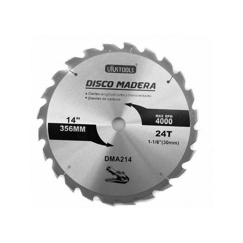 Disco sierra 14" x 24 dtes madera